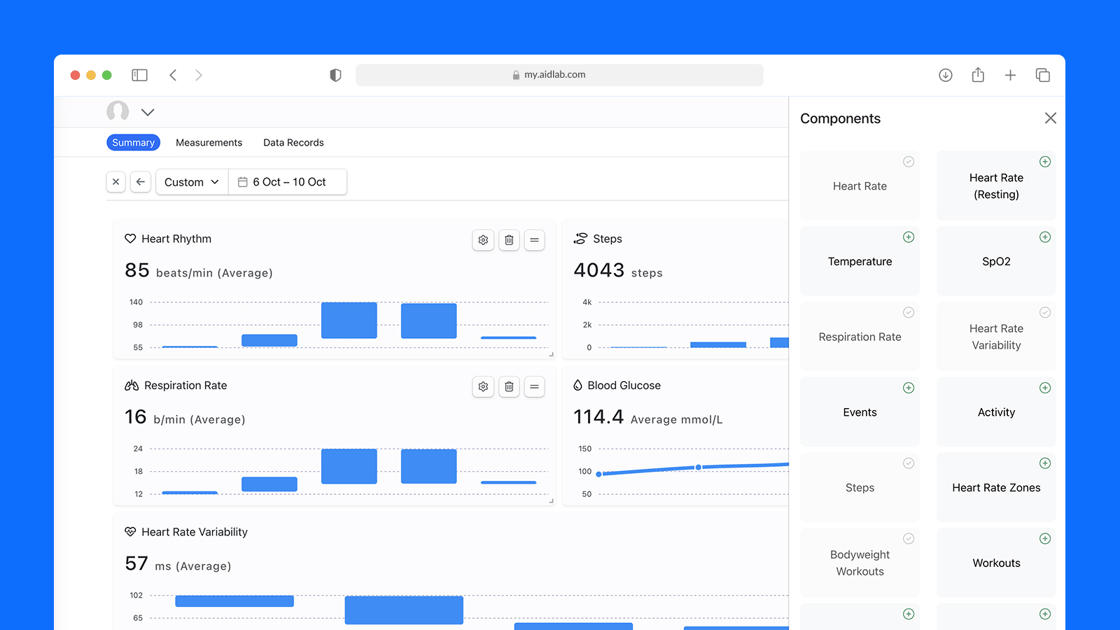 Configure Your Personal Health Dashboard