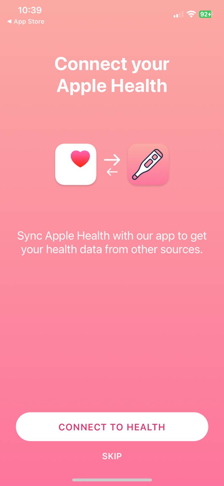 Body Temperature App For Fever onboarding process - Step 1